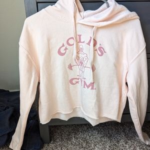 Gold's Gym Pink Cropped Hoodie Size XS